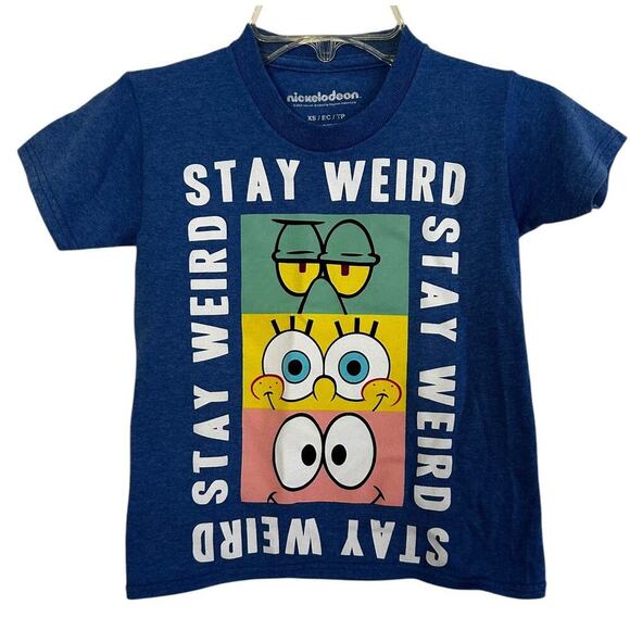 Nickelodeon Spongebob Squarepants Stay weird kids T-Shirt Size XS - Picture 1 of 7